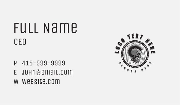 Punk Skull Rockstar Business Card Design Image Preview