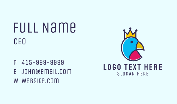 Creative Crown Bird  Business Card Design Image Preview