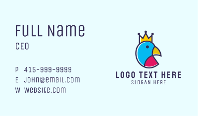 Creative Crown Bird  Business Card Image Preview
