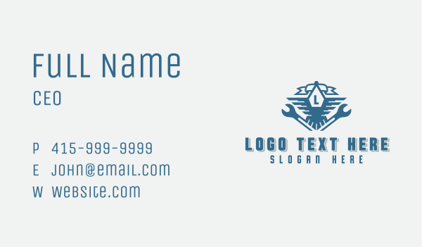 Wrench Tools Wings Business Card Design Image Preview