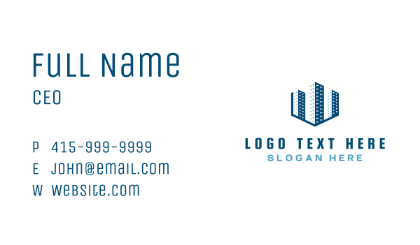 Industrial Infrastructure Building Business Card Design Image Preview