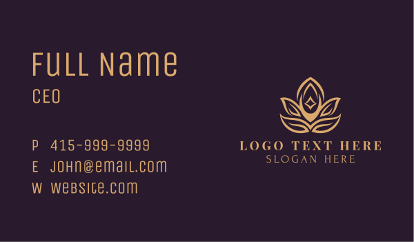 Lotus Leaf Spa Business Card Design Image Preview