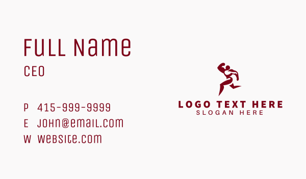 Sports Running Athlete Business Card Design Image Preview