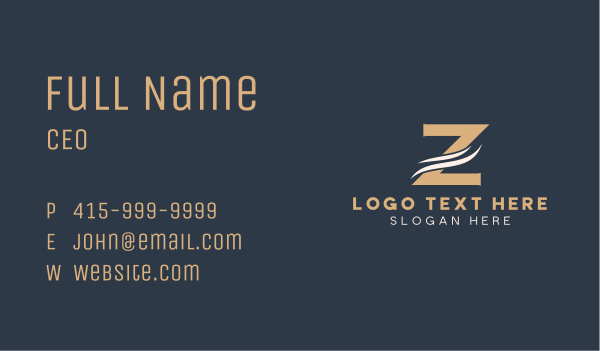 Real Estate Broker Letter Z  Business Card Design Image Preview