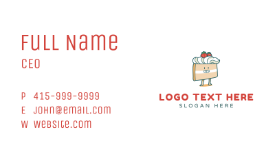 Cute Cake Slice Business Card Image Preview