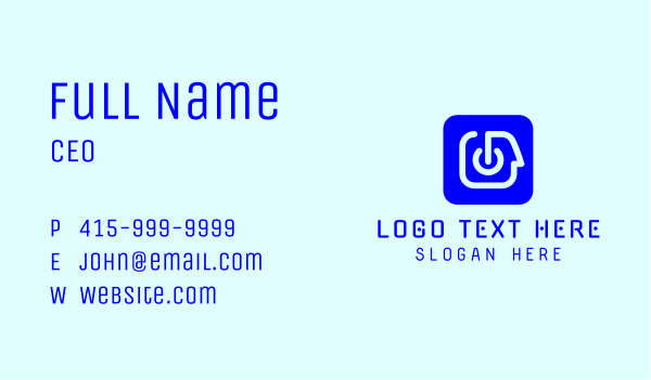 AI Power Button Technology Business Card Design Image Preview