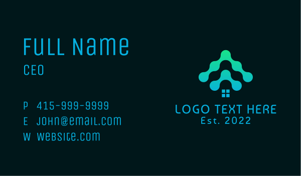 Digital Tech House  Business Card Design Image Preview