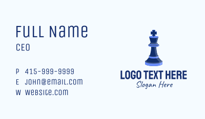 Isometric King Chess Piece Business Card