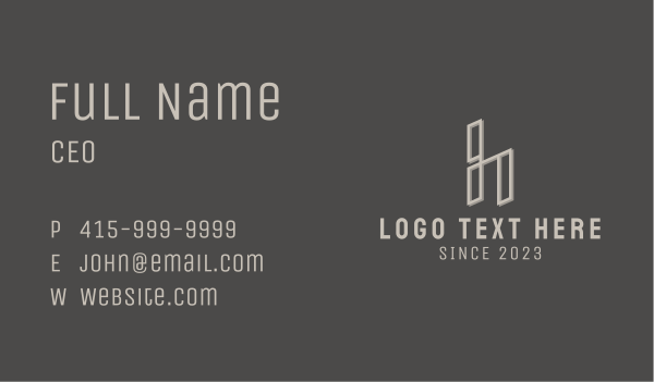 Furniture Letter H  Business Card Design Image Preview