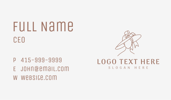 Elegant fashion Hat Business Card Design Image Preview