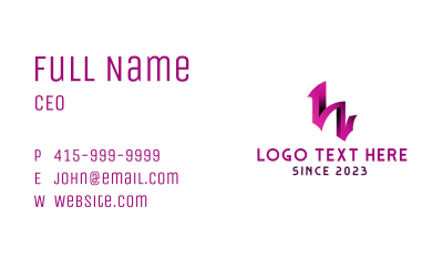 Graffiti Gradient Letter H Business Card Image Preview