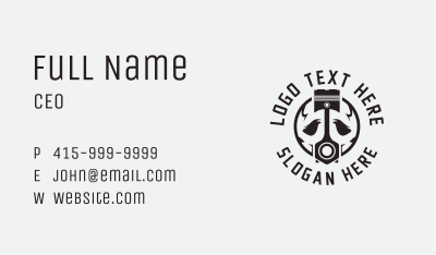 Engine Piston Skull Business Card Image Preview