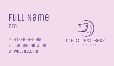 Abstract Dove Human Head Business Card Image Preview