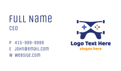 Blue Drone Gaming Business Card Image Preview