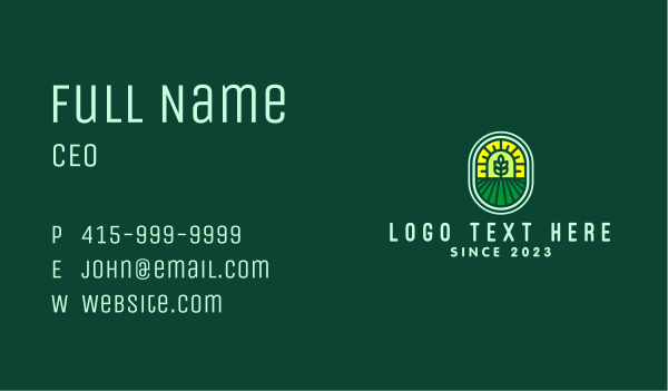Agricultural Field Badge Business Card Design Image Preview