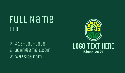 Agricultural Field Badge Business Card