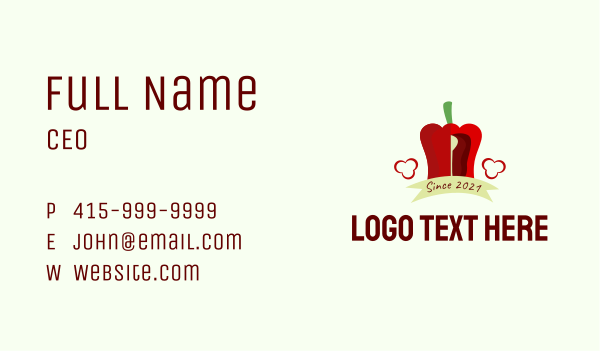 Chilli Bell Pepper  Business Card Design Image Preview