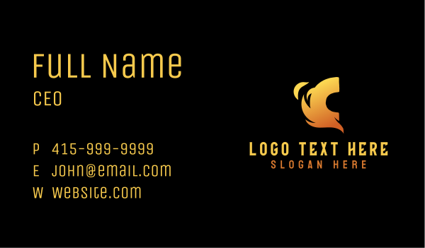 Flaming Letter C Business Card Design Image Preview