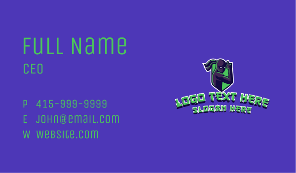 Swift Ninja Warrior Business Card Design Image Preview