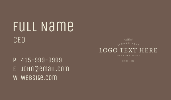 Generic Luxury  Brand Wordmark Business Card Design Image Preview