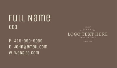 Generic Luxury  Brand Wordmark Business Card Image Preview