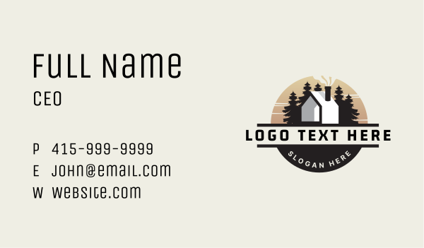 Cabin House Campsite Business Card Design Image Preview