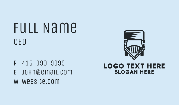 Truck Courier Delivery  Business Card Design Image Preview