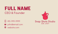 Red Tea Pot  Business Card Image Preview
