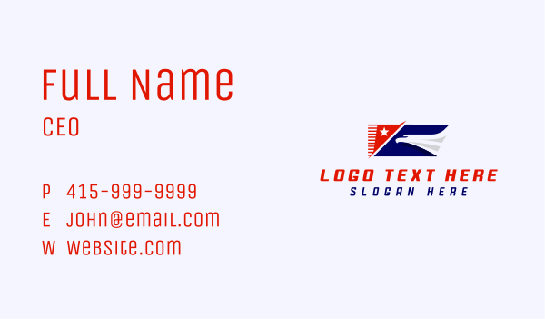 Aviation Eagle Flag Business Card Design Image Preview