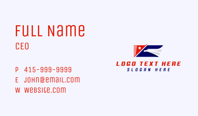 Aviation Eagle Flag Business Card Image Preview