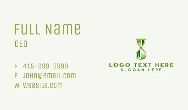 Biotech Lab Hourglass Business Card Design Image Preview