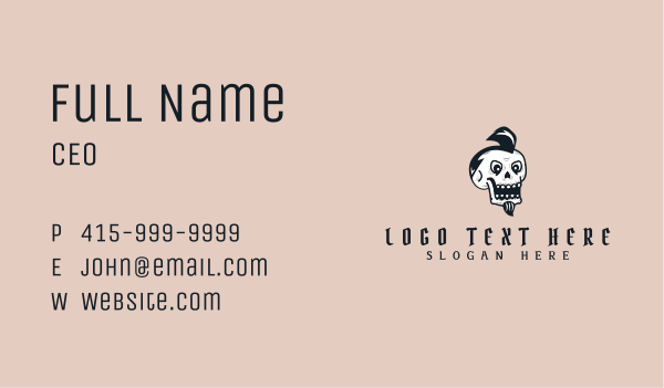 Punk Skull Goatee  Business Card Design Image Preview