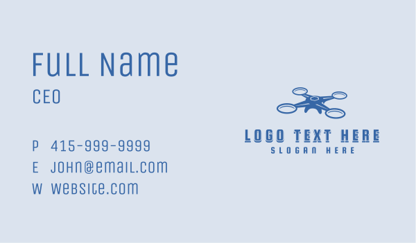 Tech Drone Surveillance Business Card Design Image Preview