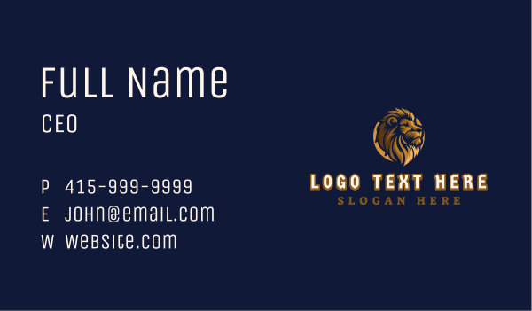 Wild Lion Marketing Business Card Design Image Preview