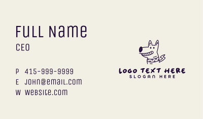 Pet Dog Cartoon Business Card Image Preview