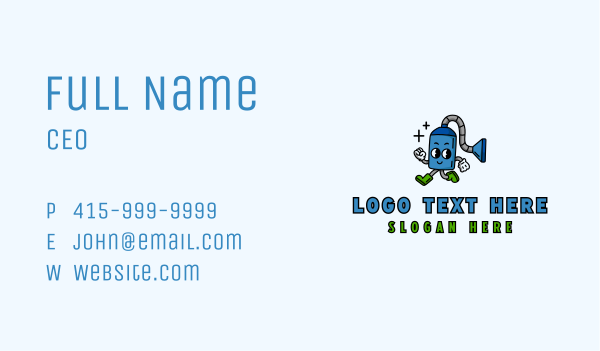 Vacuum Cleaner Janitorial Business Card Design Image Preview