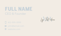 Handwritten Fashion Letter Business Card Image Preview