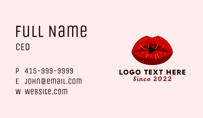 Sexy Lips Video Business Card