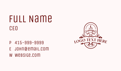 Grill BBQ Restaurant Business Card Image Preview