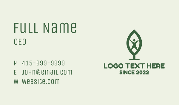 Human Organic Leaf Business Card Design Image Preview