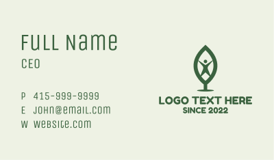 Human Organic Leaf Business Card Image Preview