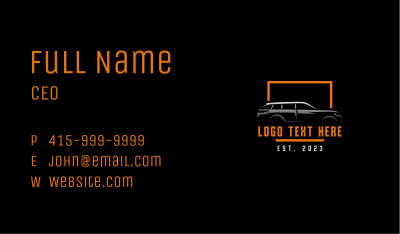 SUV Vehicle Car Care Business Card Image Preview