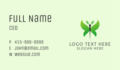 Natural Acupuncture Butterfly Business Card Image Preview