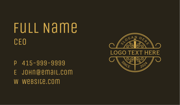 Tailor Needle Seamstress Business Card Design Image Preview