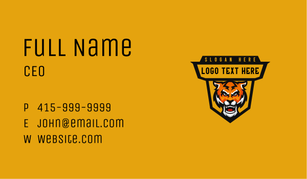  Gaming Tiger Streamer Business Card Design Image Preview