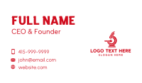 Red Microscope Laboratory Business Card Preview