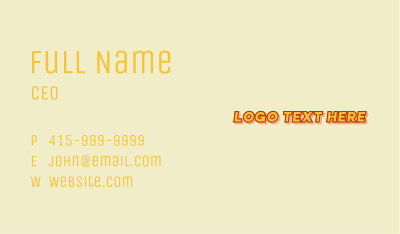 Retro Business Wordmark Business Card Image Preview