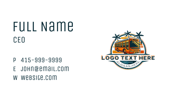 Bus Travel Transportation Business Card Design Image Preview