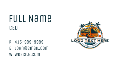Bus Travel Transportation Business Card Image Preview