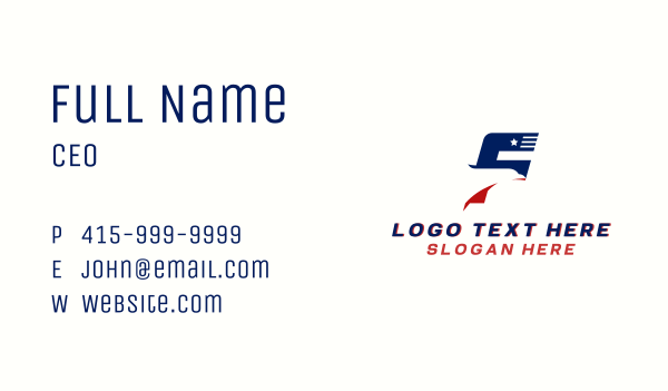 American Eagle Airline Letter S Business Card Design Image Preview